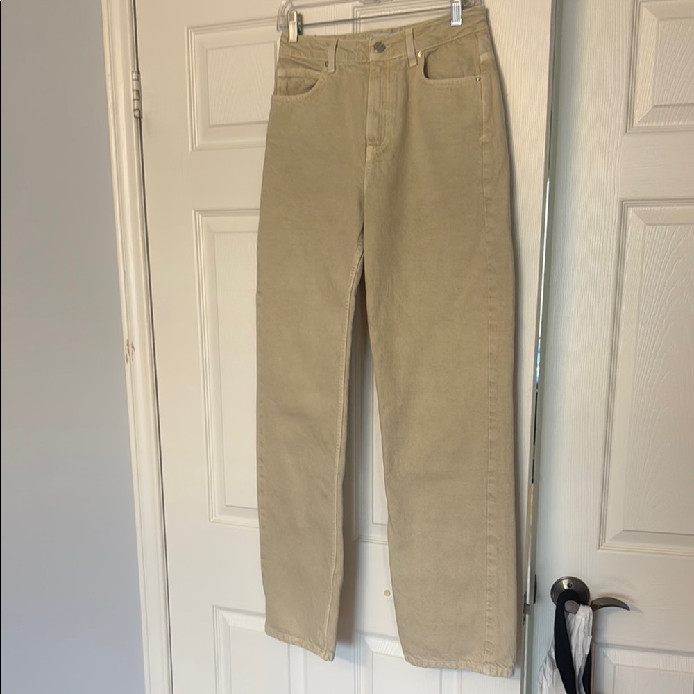 Zara Ecru Denim Pants